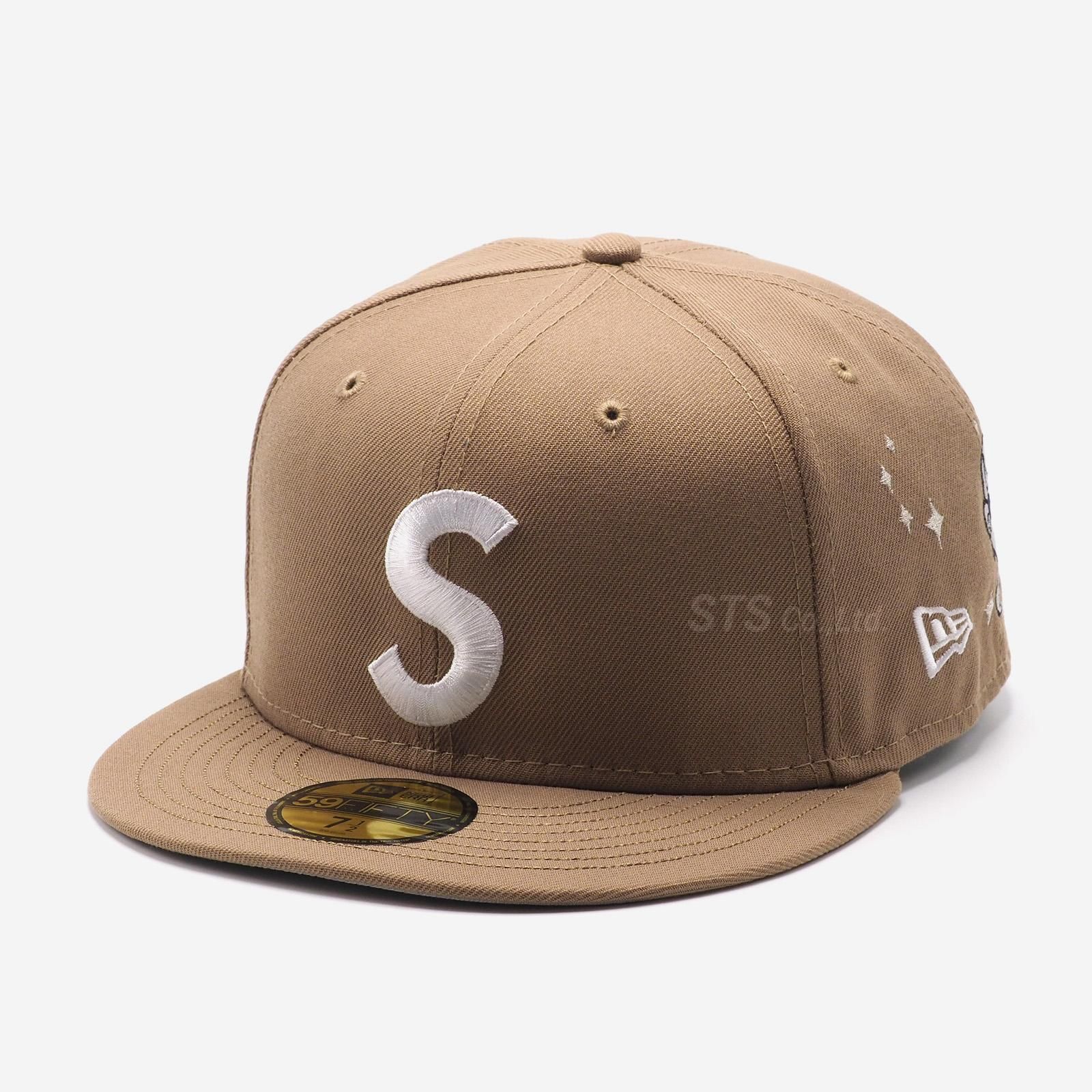 supreme sロゴ NEWERA   7 5/8 ブラウン