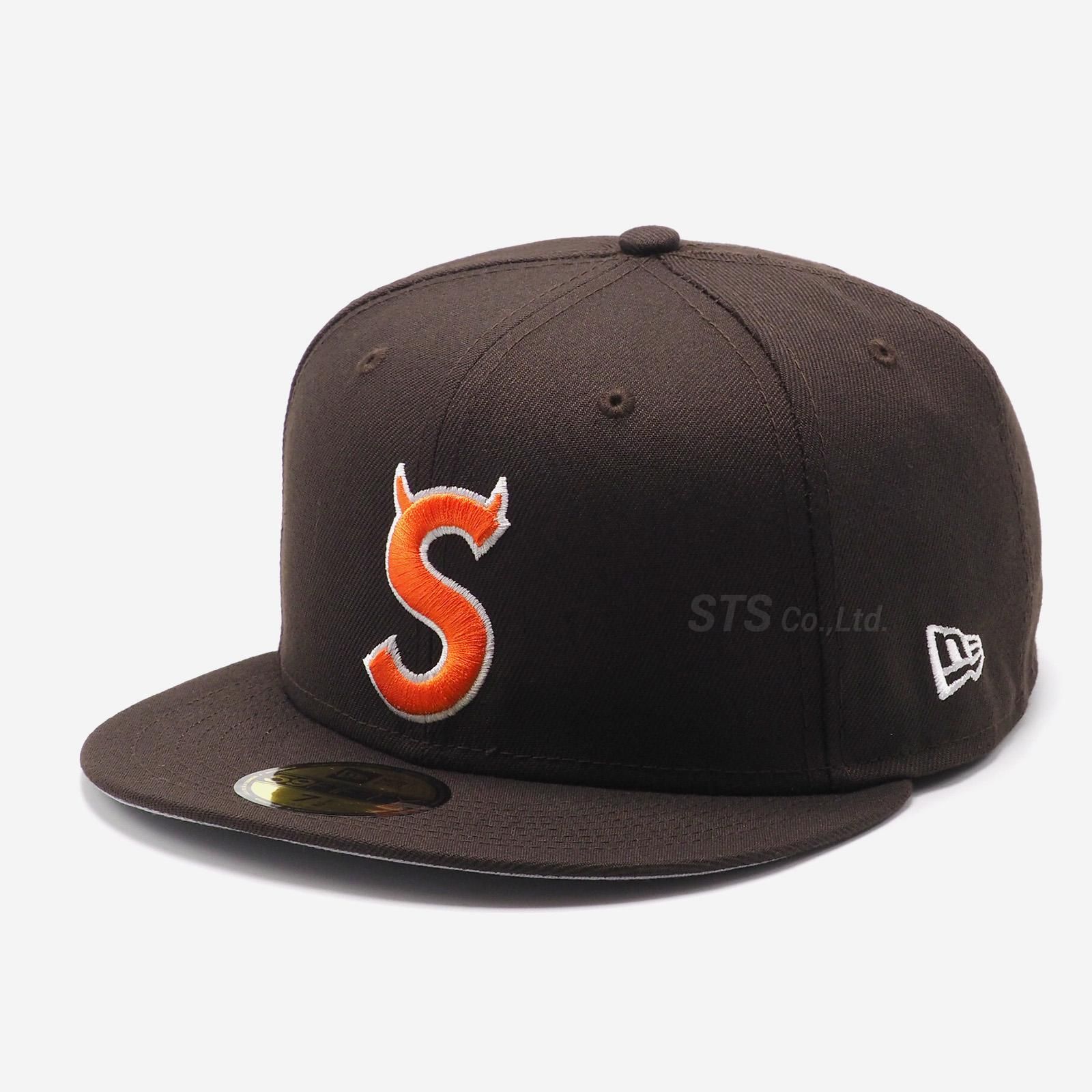 Supreme S Logo New Era 7 3/8 ツノデビルBlack738