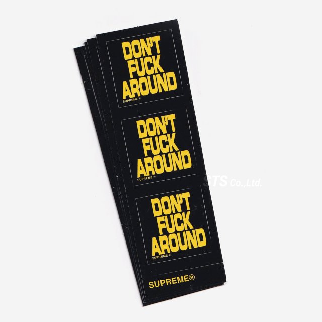 【SALE】Supreme - Don't Fuck Around Mini Sticker Sheet