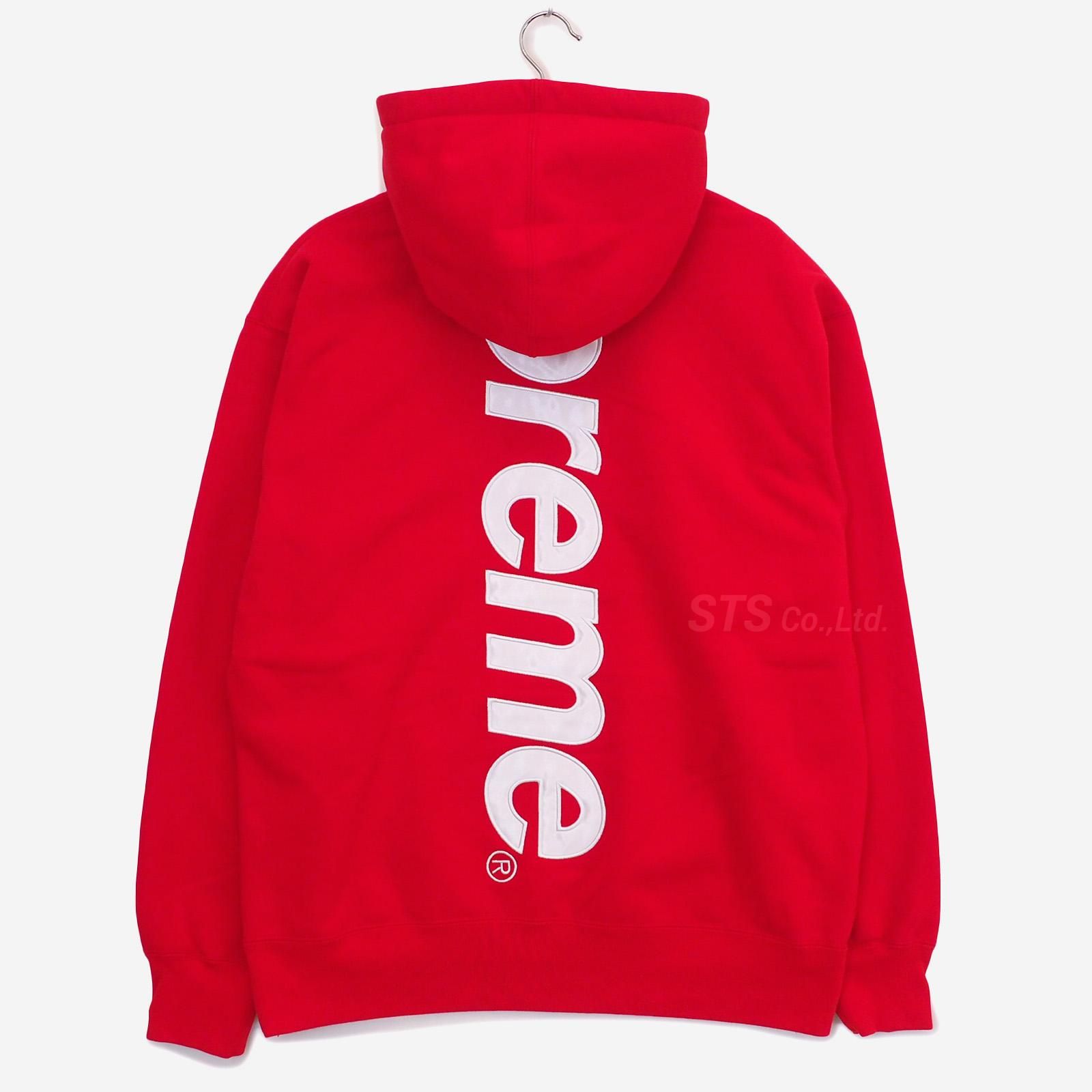 Supreme   Satin Applique Hooded Sweatshirt   UG.SHAFT