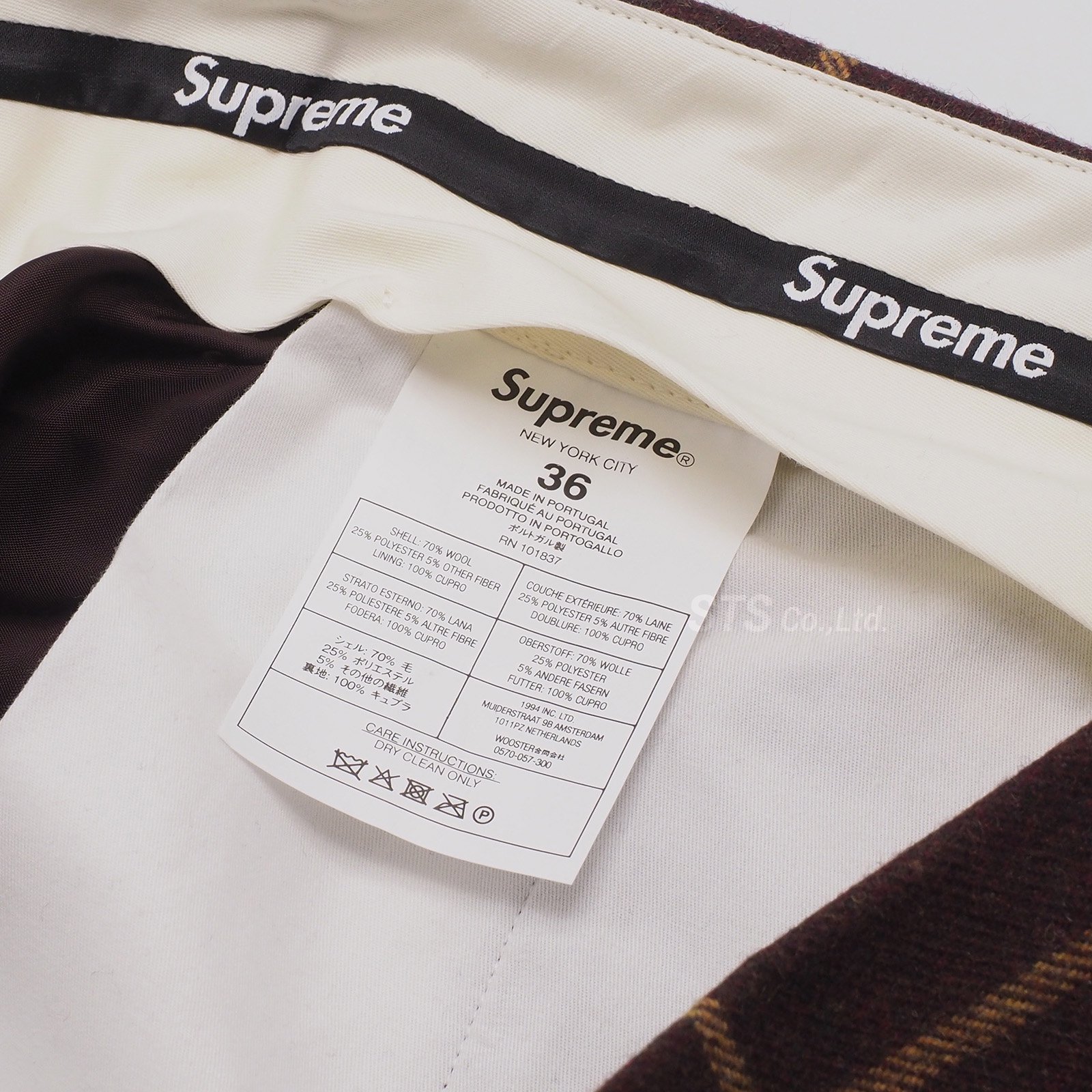 通販アウトレット Supreme Windowpane Wool Trouser サイズ 30