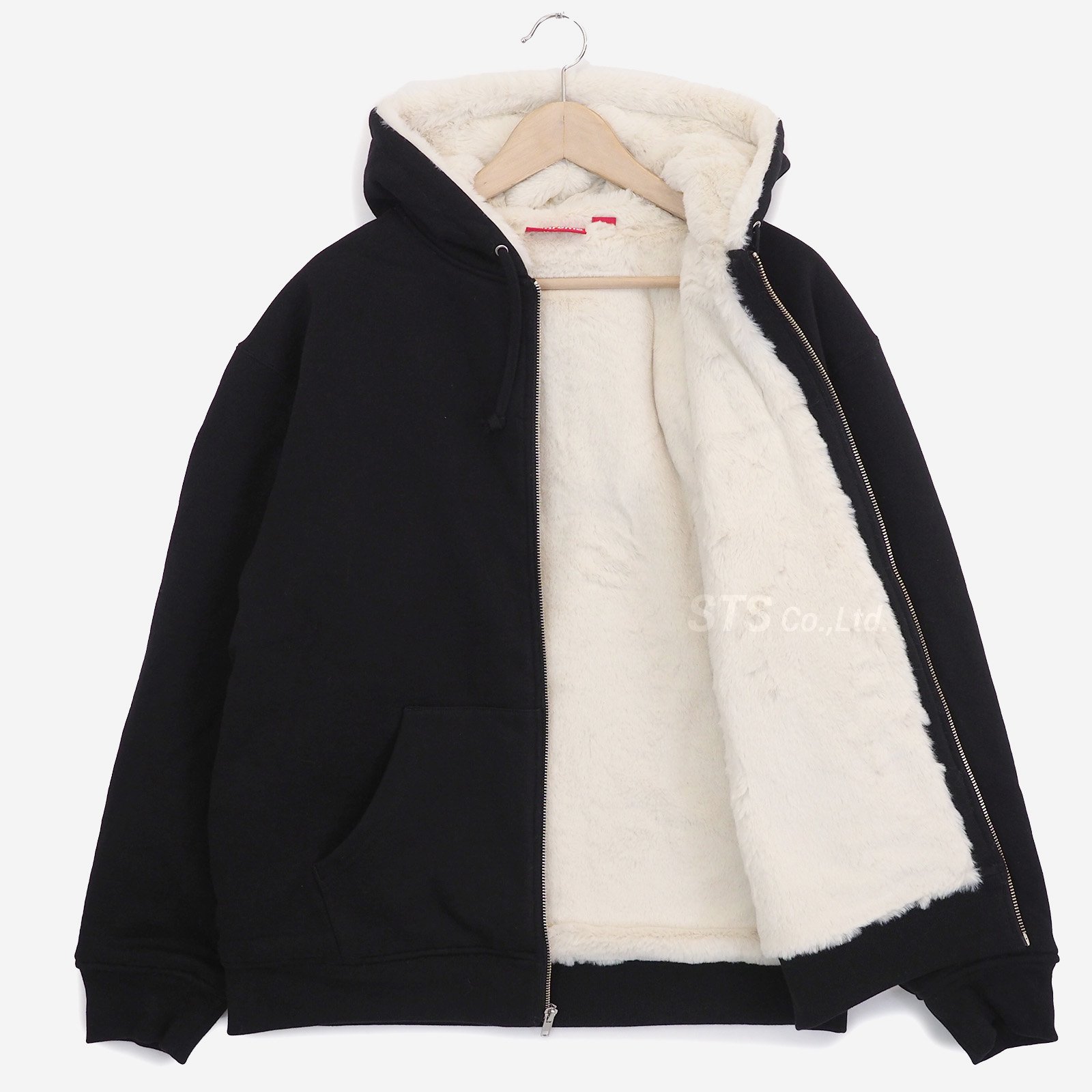 Faux Fur Lined Zip Up Hooded Sweatshirtカラー
