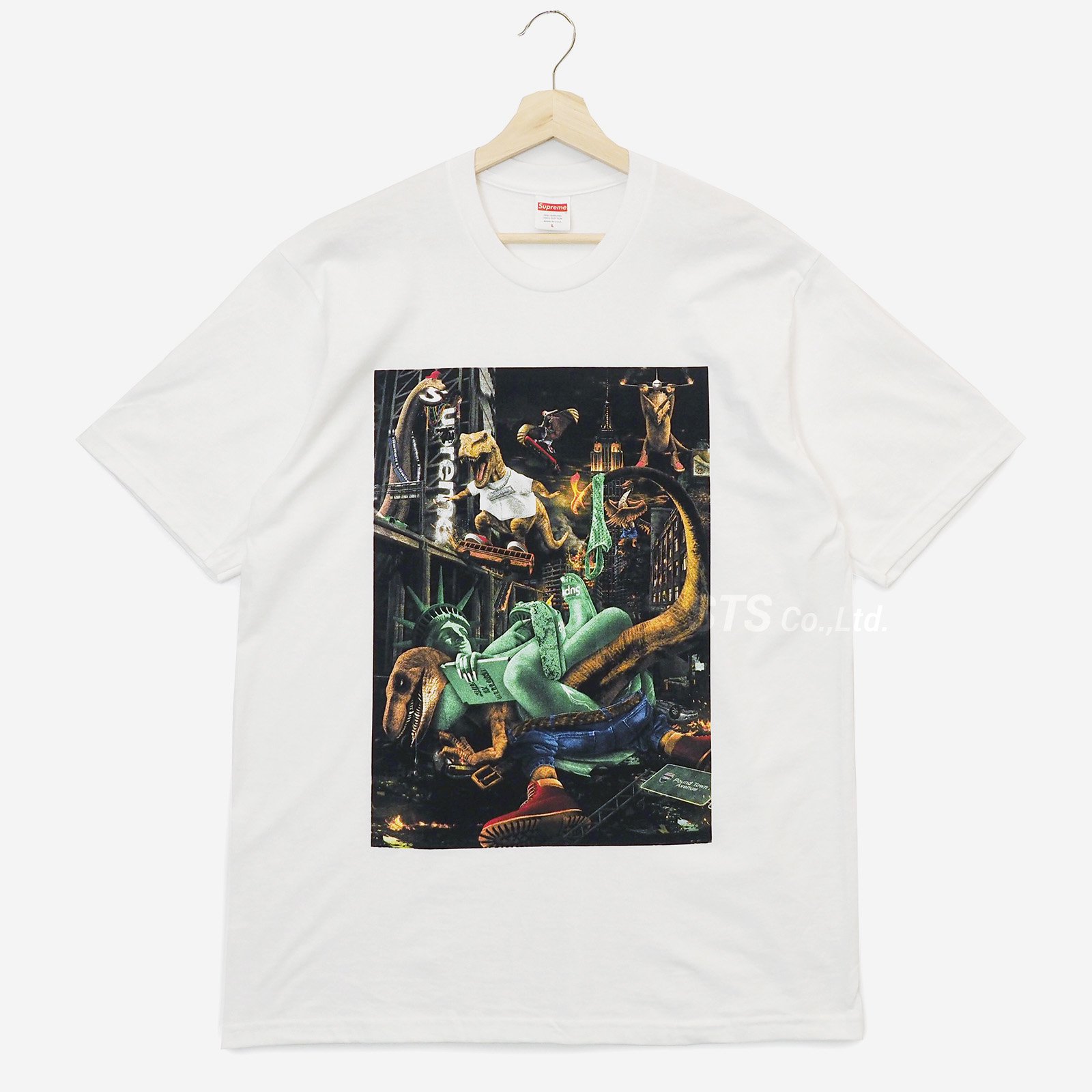 トップ supreme グラフィックデザインTシャツ 恐竜 M | wolrec.org