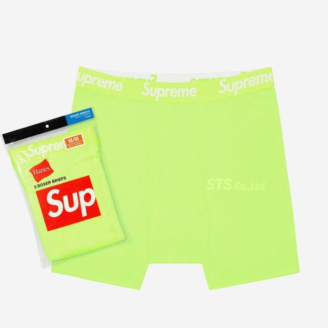 Supreme/Hanes Boxer Briefs (2 Pack) - Fluorescent Yellow