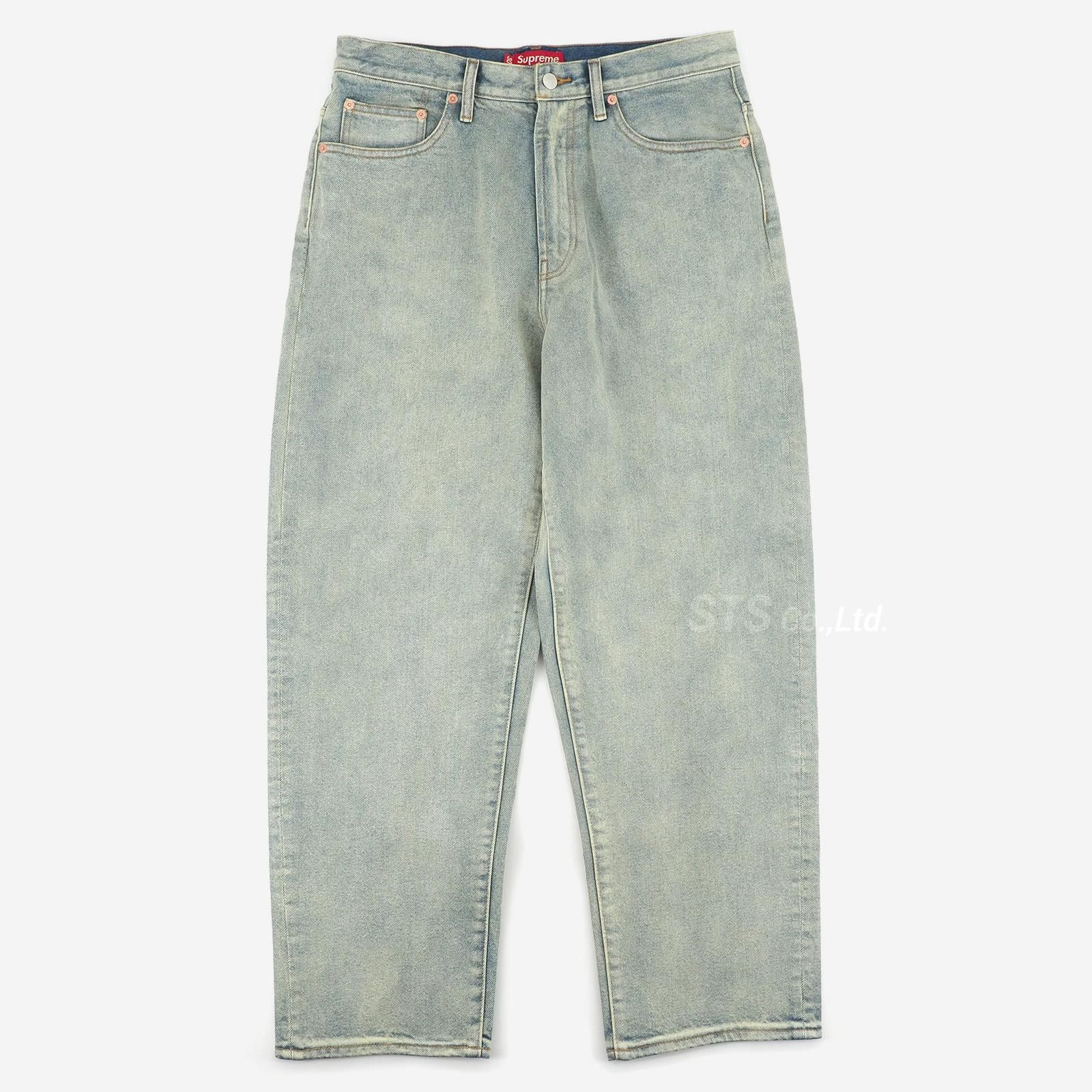 画像でご判断の上ご入札くださいSupreme BAGGY JEAN Dirty Indigo W30