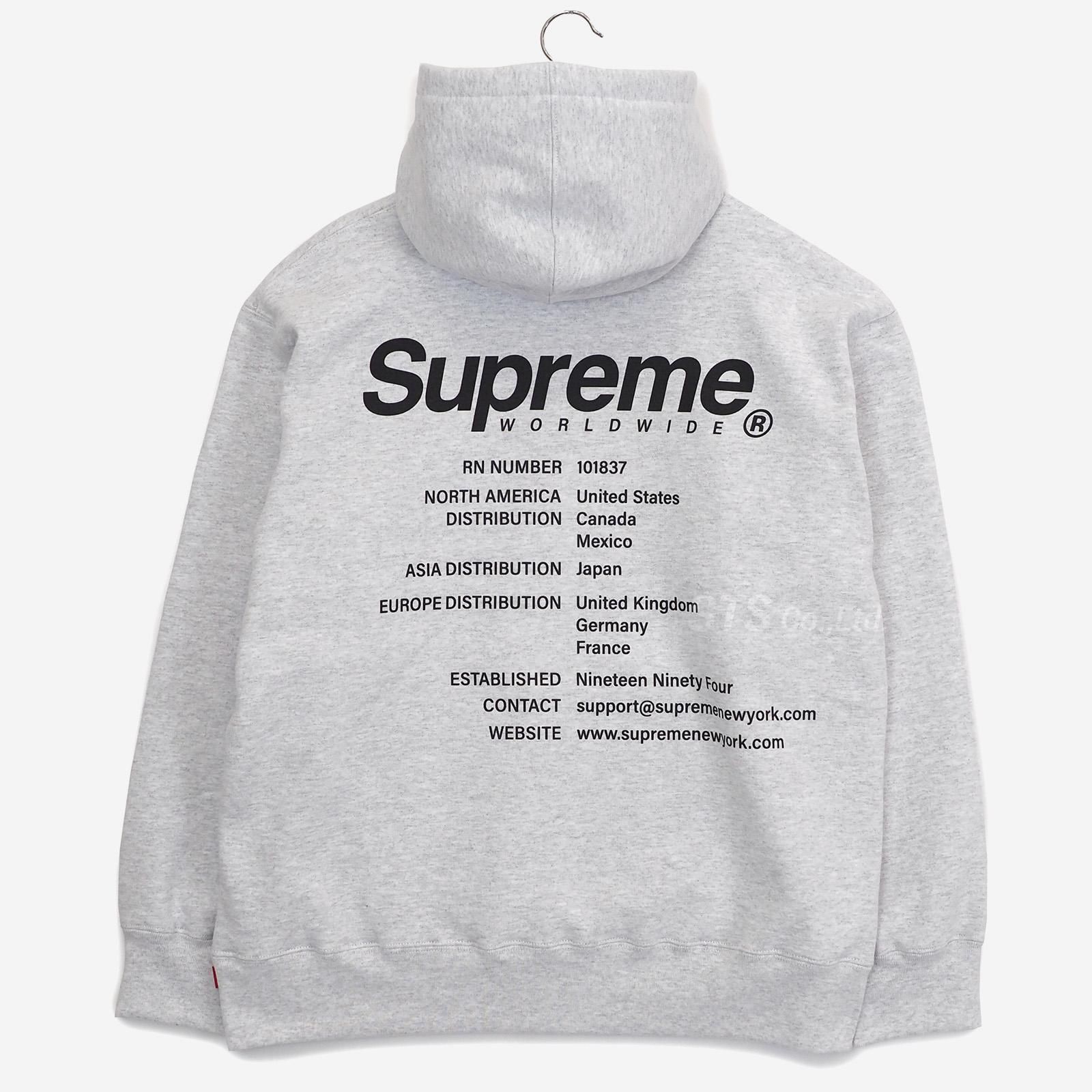 新品XL◼️supreme Worldwide Hooded Sweatshirtworldwide