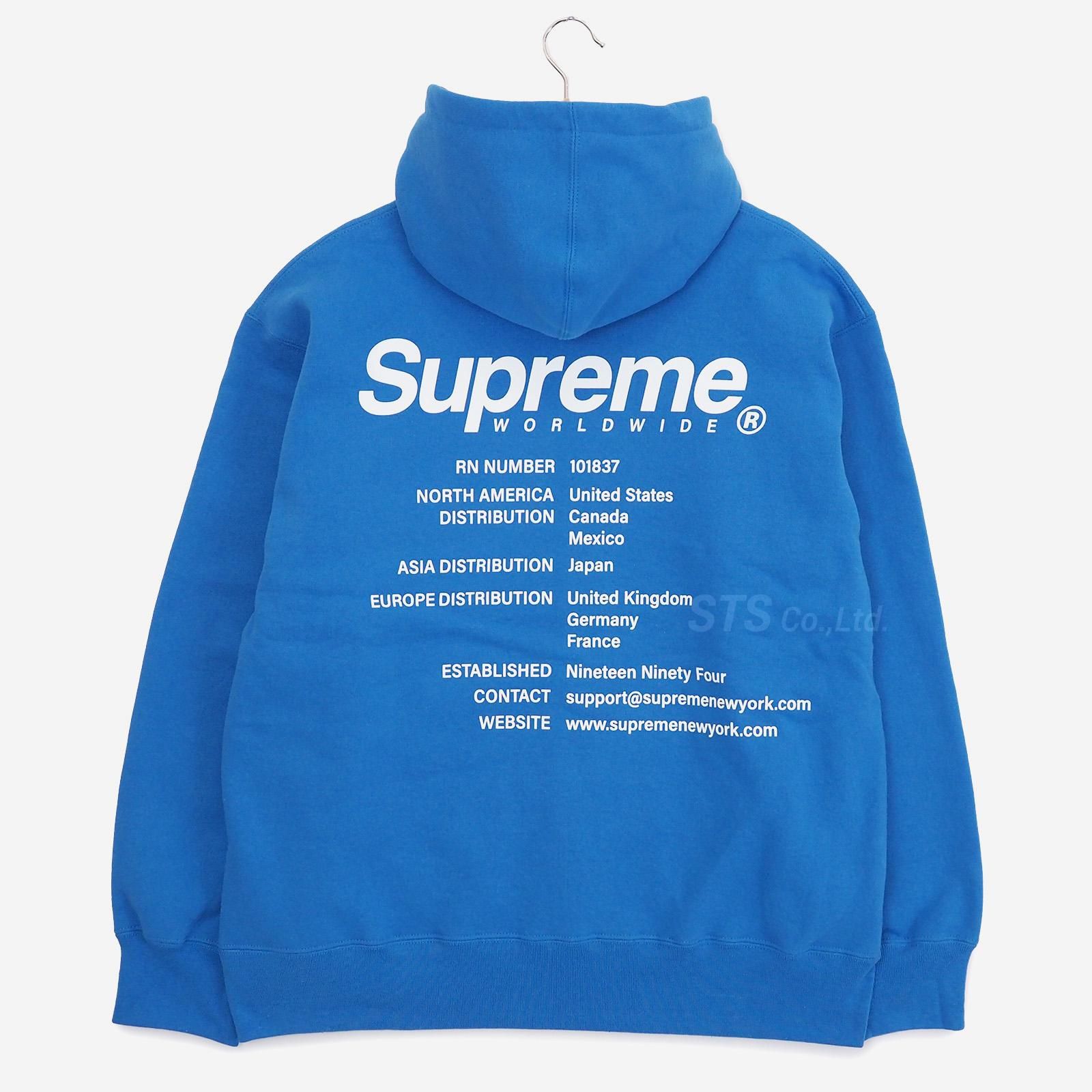 室内搬入設置無料 Supreme Worldwide Hooded Sweatshirt Blue | ochge.org