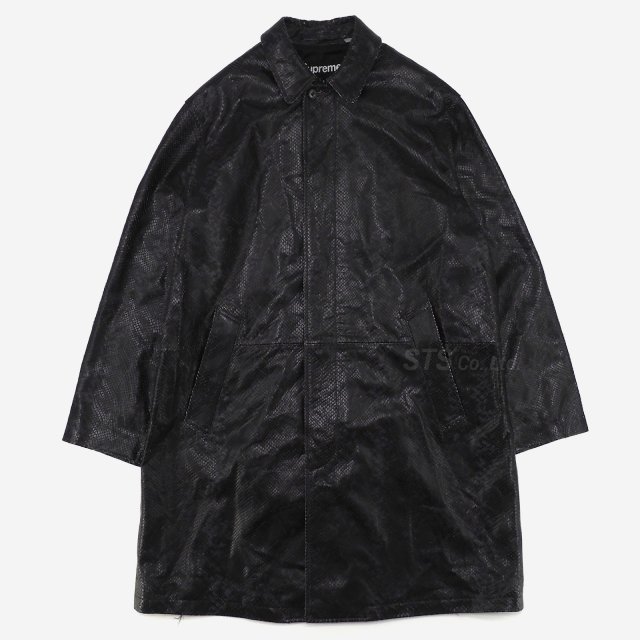 Supreme - Leather Snake Trench Coat