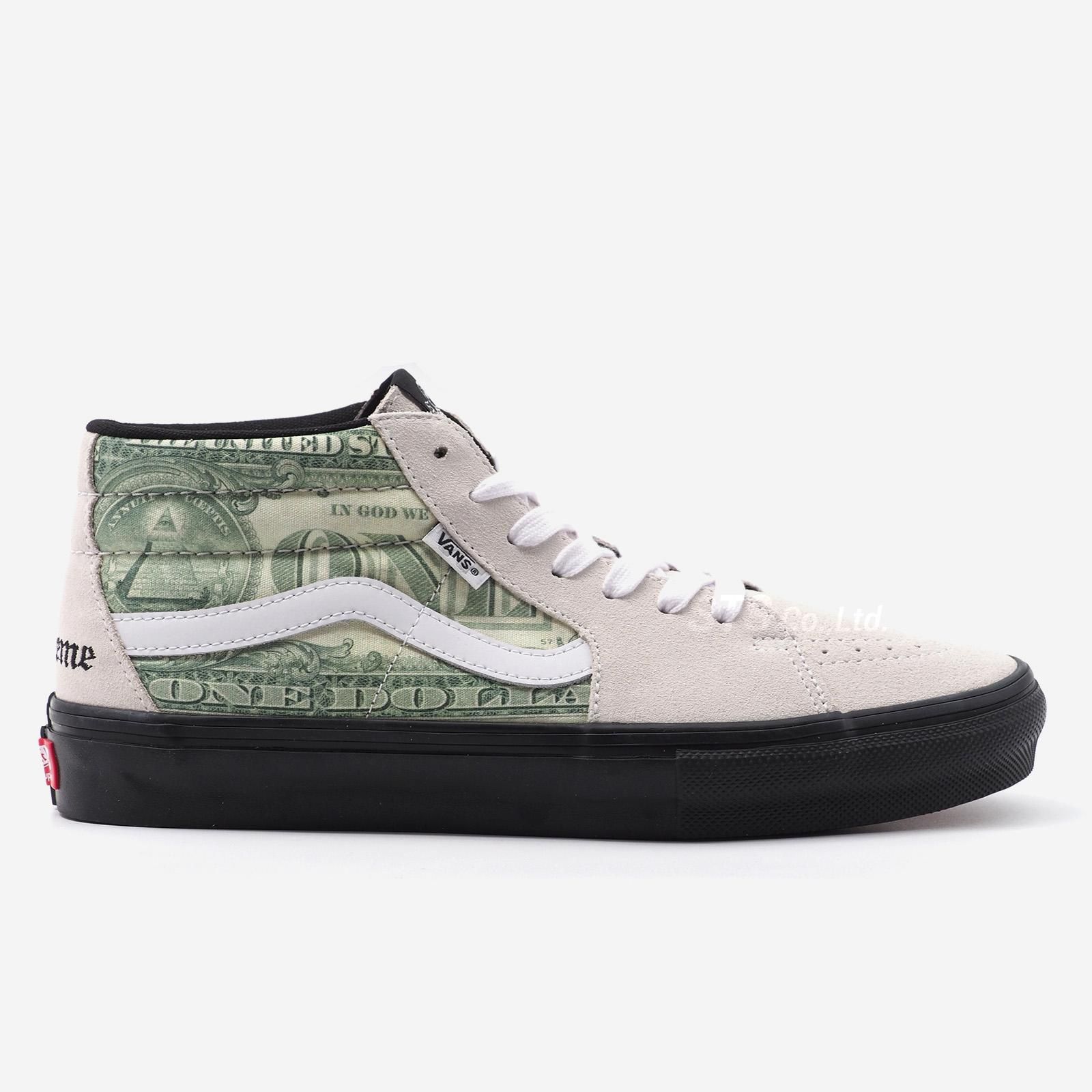 靴 Supreme Vans Dollar Skate Grosso Mid Vans Skate Grosso Mid Supreme Dollar Black Men's - Sneakers - US
