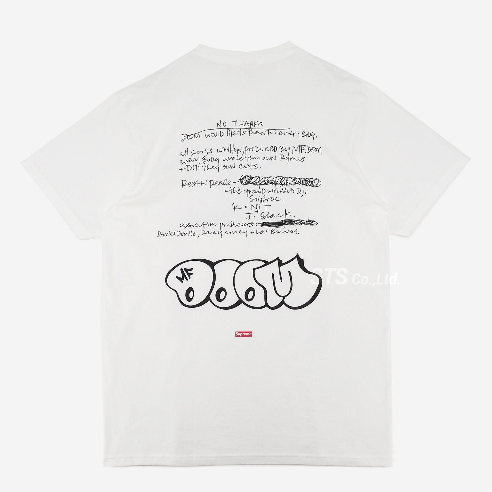 ステッカー2枚付！Supreme MF DOOM Tee  MF ドゥーム