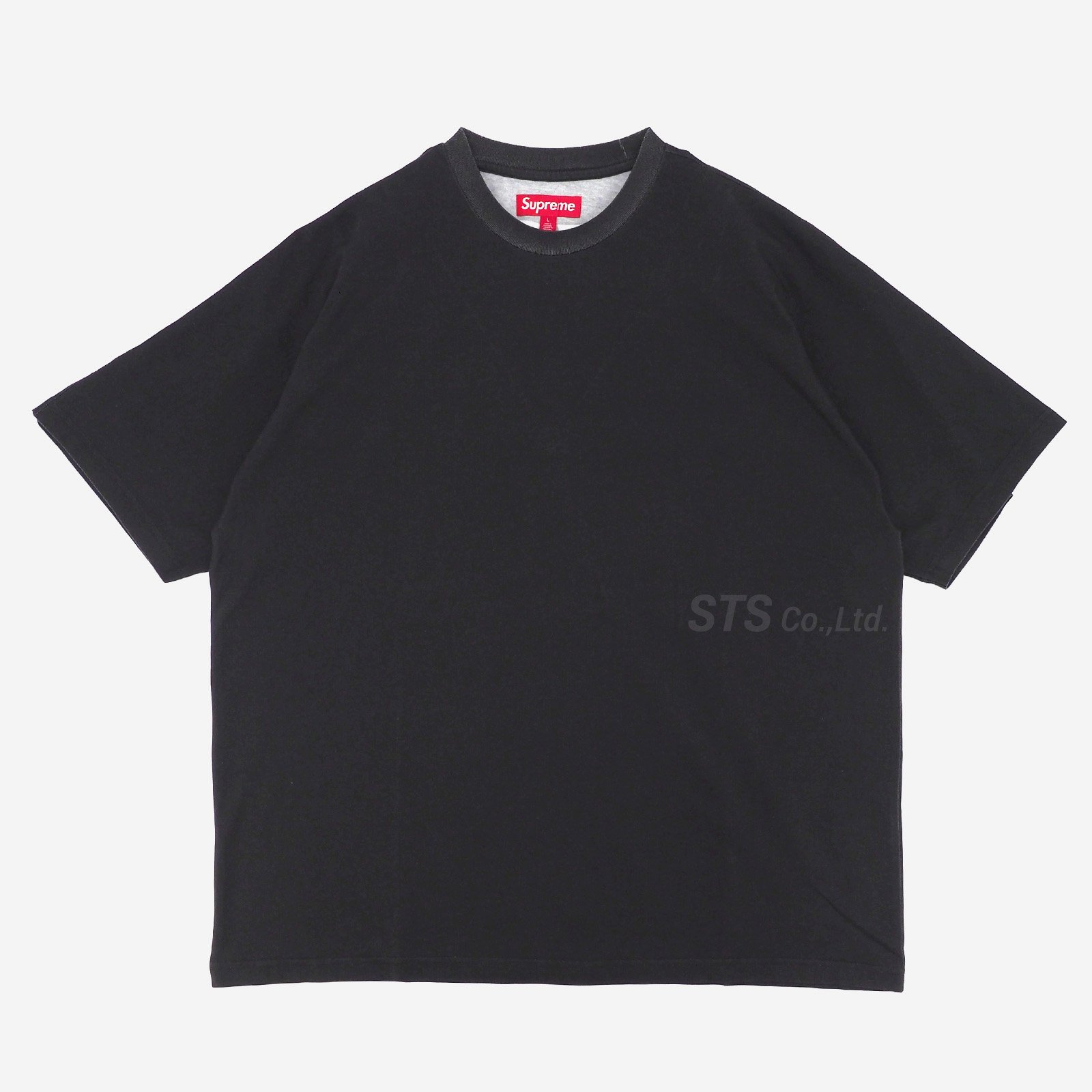 supremetシャツSupreme Split S/S Top Black Sサイズ 半袖 Uネック