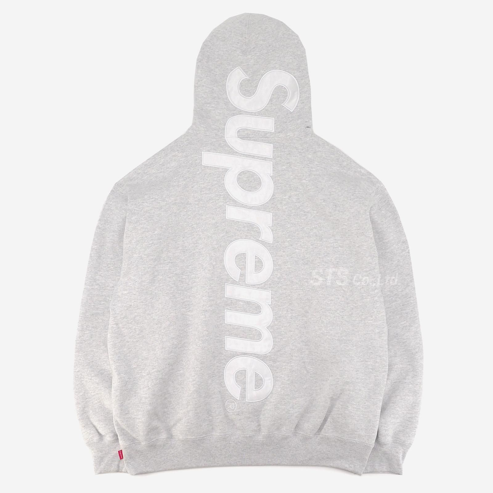 Satin Appliqué Hooded Sweatshirt