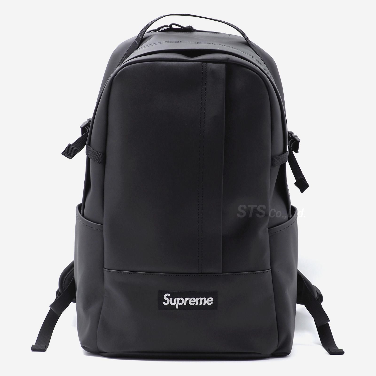 Supreme black leather backpack hot sale