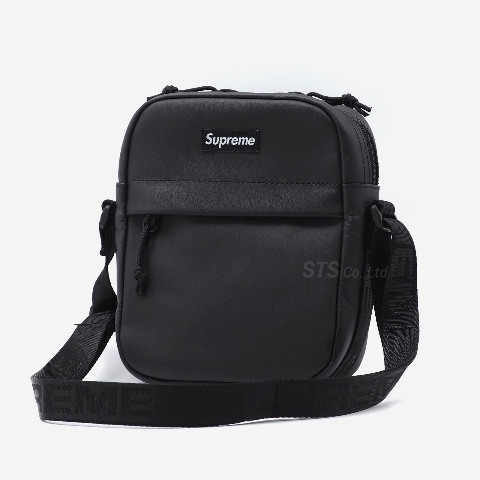 付属品なしSUPREME LEATHER SHOULDER BAG BLACK ショルダー