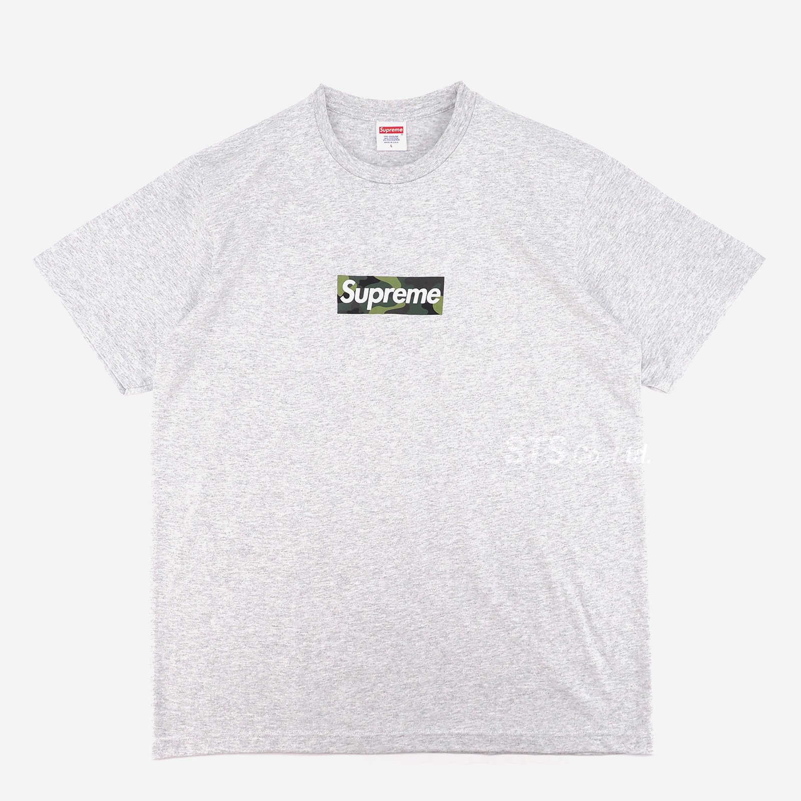 supreme Box Logo Tee アッシュグレイ XLTシャツ/カットソー(半袖/袖なし)