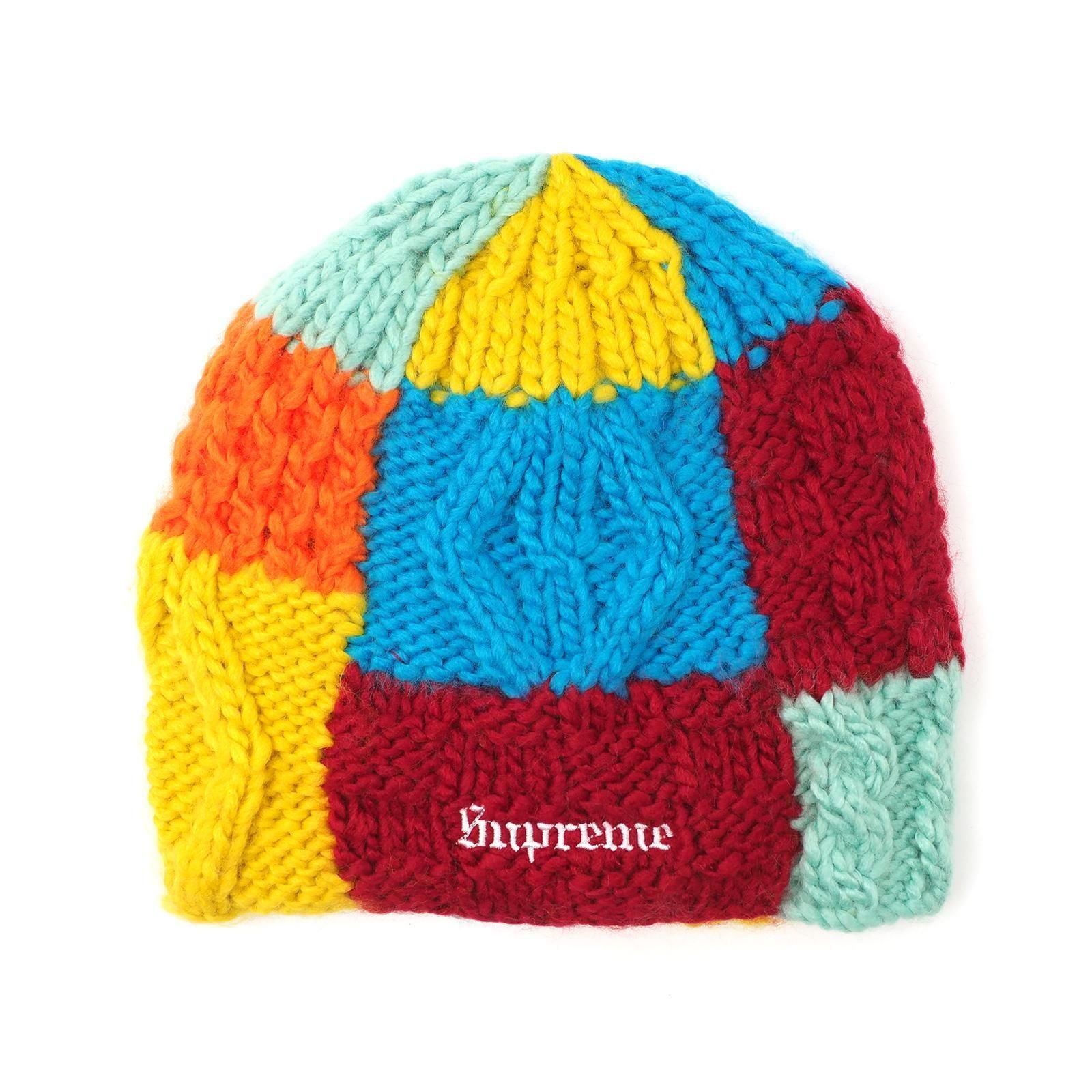 Supreme Block Knit Beanie Black 黒 ビーニー 帽子