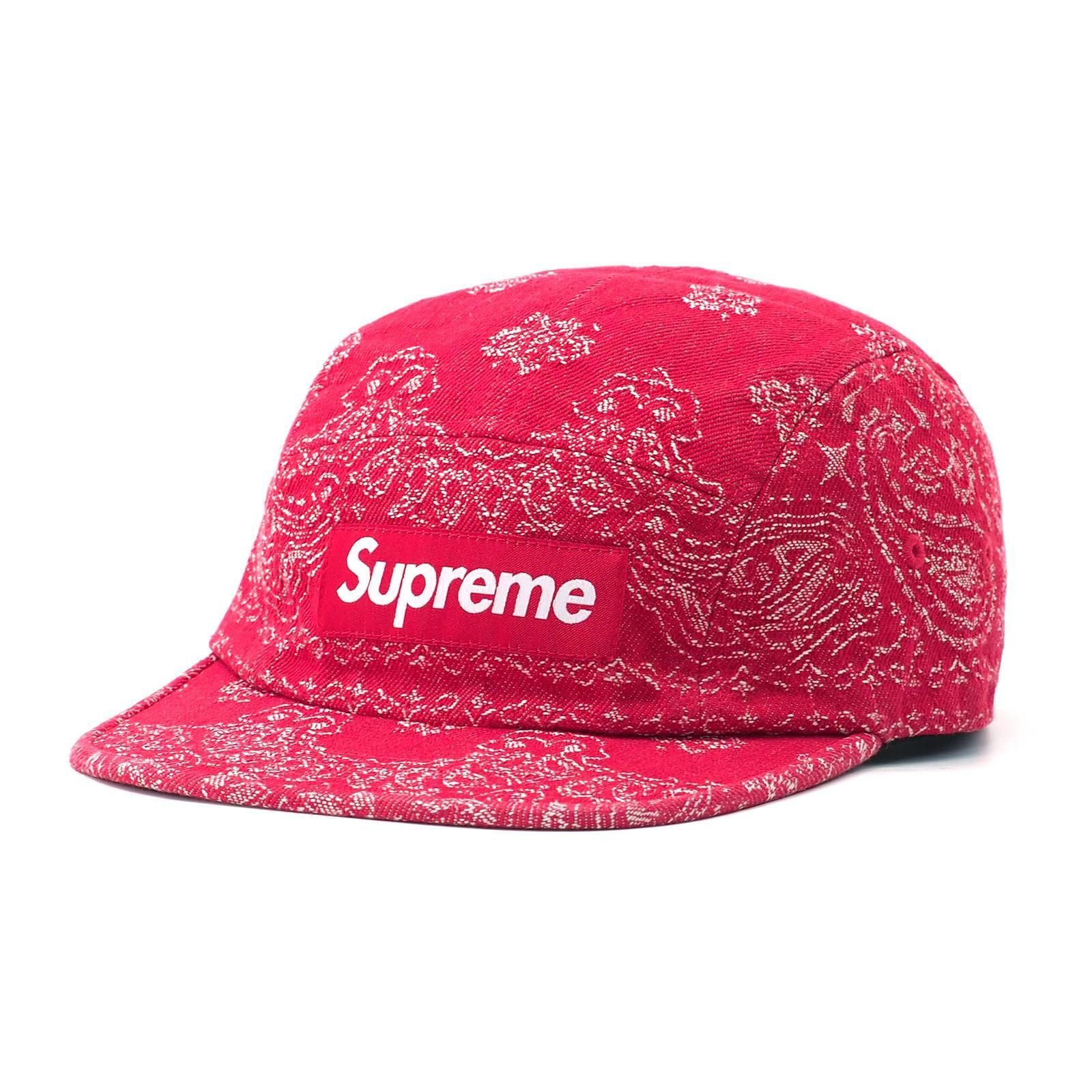 Supreme バンダナ ジャカード デニム キャンプ キャップ ブルー