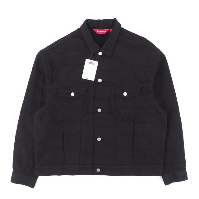 Supreme - Jacquard Logos Denim Trucker Jacket