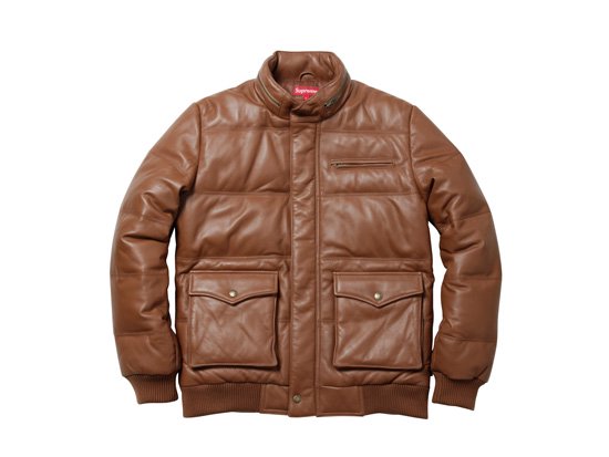 Supreme Leather Down Jacket