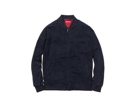 Supreme Suede Bomber jacket M ネイビー