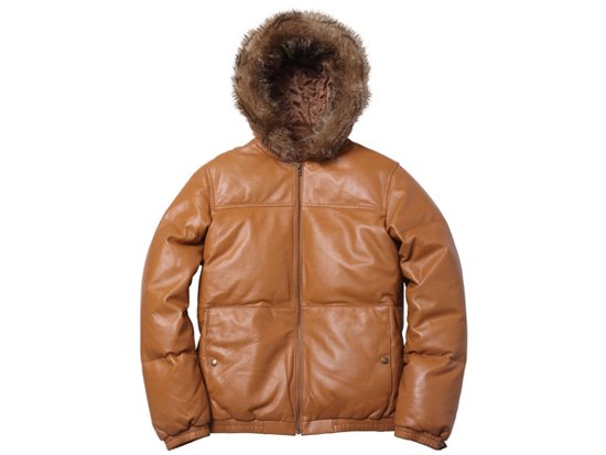 袖丈66supreme 12aw leather down jacket 2012