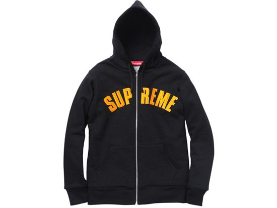 SUPREME Arc Logo Thermal Zip Up Hoodie黒M