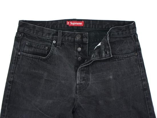 Supreme - Rigid Slim Black Jean/W34【USED】状態B - UG.SHAFT