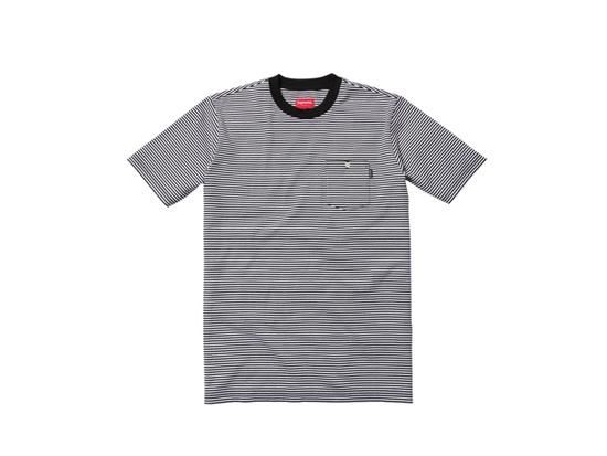 L supreme stripe pocket tee