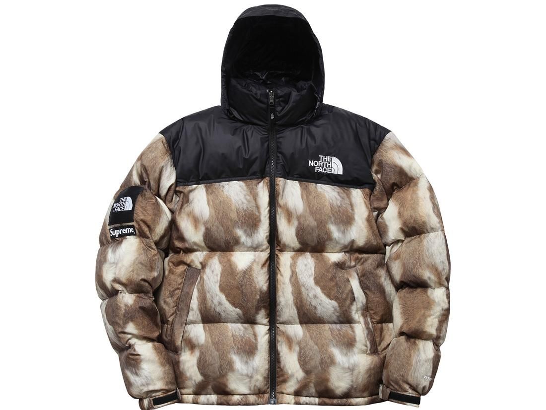 North Face Supreme Fur Print Nuptse確実正規品でしょうか