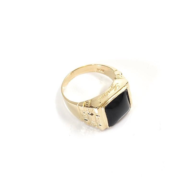 Supreme onyx ring オニキス14k ゴールド ピンキー リング