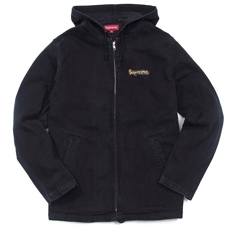 supreme hooded denim jacket