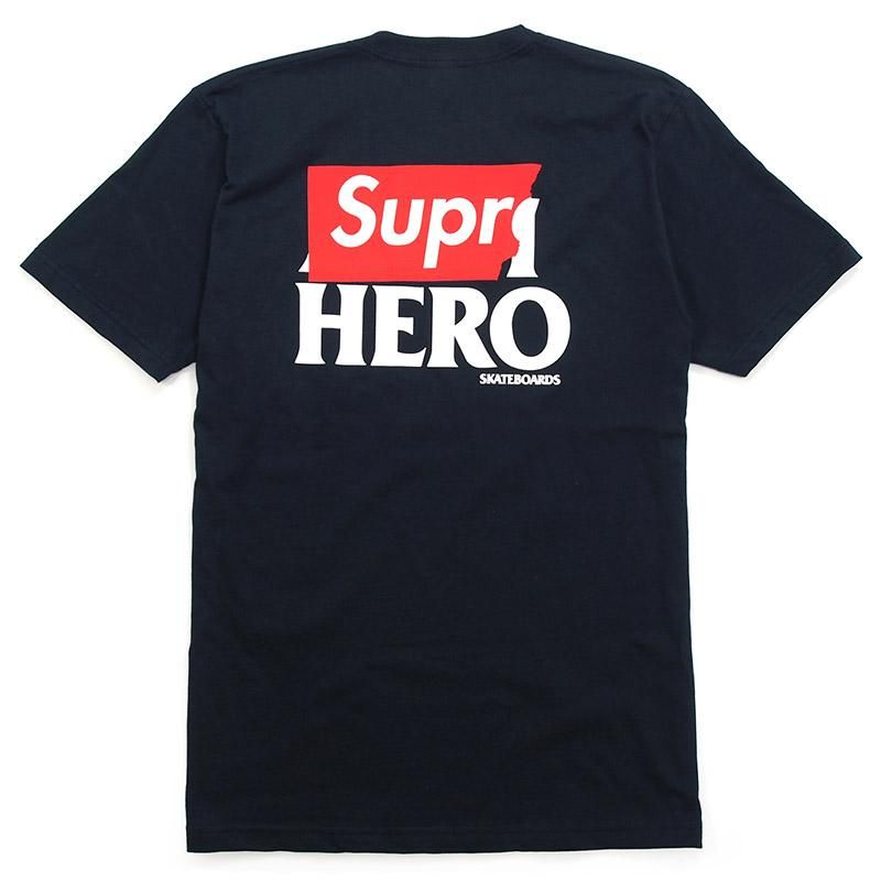 新品　SUPREME unti HERO Tee 初代コラボ　アンタイヒーロー袖丈半袖