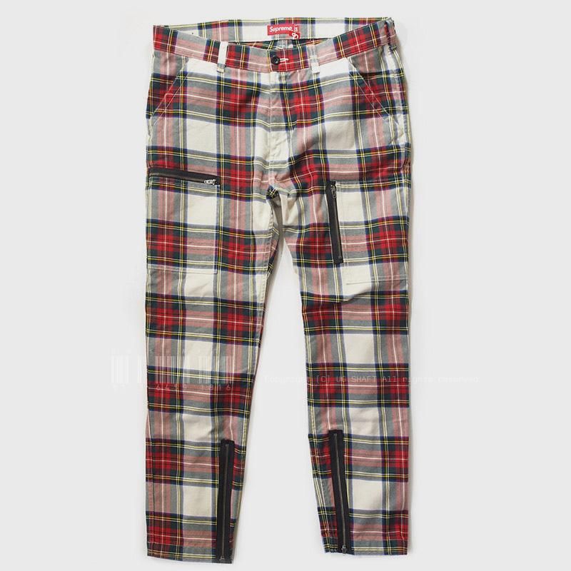 30 supreme gingham flight pant 黒-