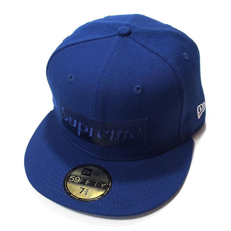 お手頃価格 Supreme TONAL LOGO NEWERA CAP ネイビー 7 1 2 econet.bi