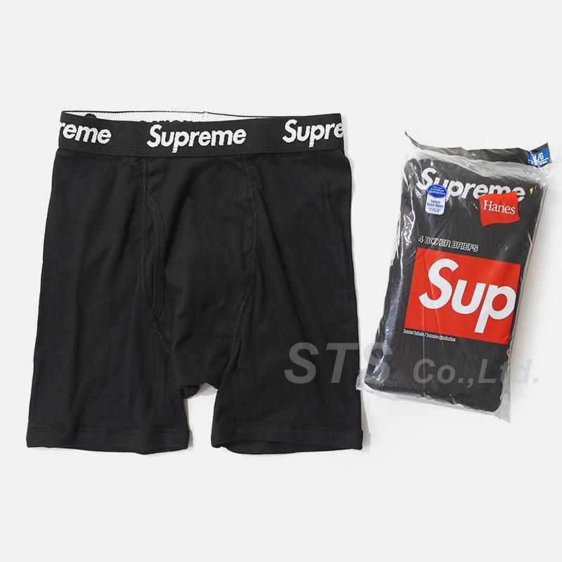 から厳選した Supreme Hanes Boxer Brief Small 黒 4枚 - アンダーウェア