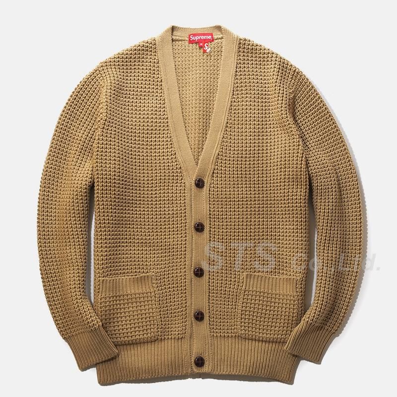 【L】Supreme Waffle Knit Cardigan