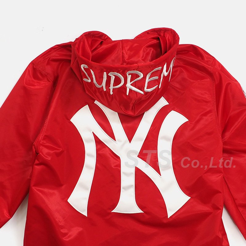 New York Yankees/Supreme/'47 Brand Satin Hooded Coaches Jacket