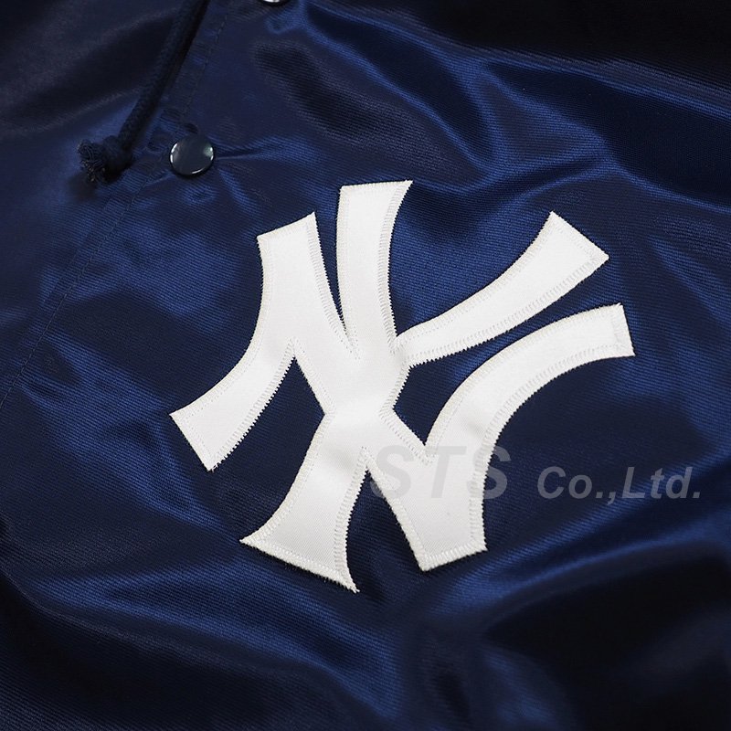 New York Yankees/Supreme/'47 Brand Satin Hooded Coaches Jacket ...