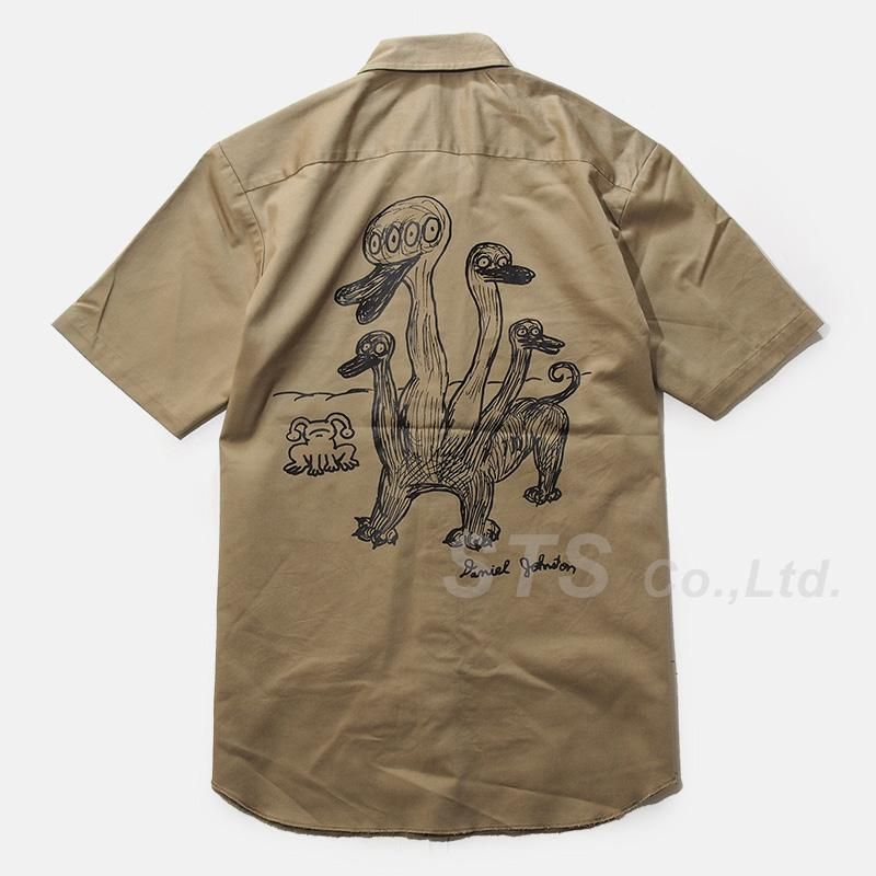 Supreme シュプリーム シャツ サイズ:L Daniel Johnston ダニエル ジョンストン デビル グラフィック レーヨン 半袖 Devil Rayon Shirt 18SS ホワイト 白 トップス カジュアル コラボ 【メンズ】