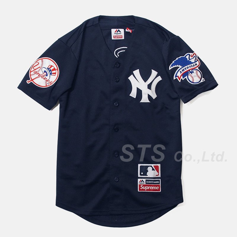 Supreme Yankees baseball jersey ネイビー M - Tシャツ/カットソー ...