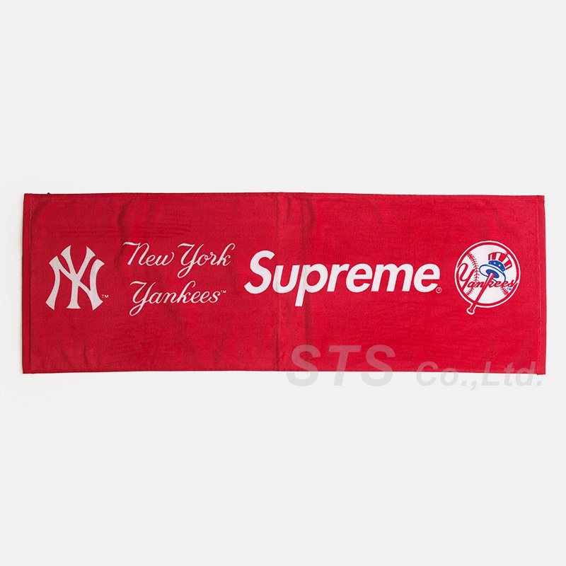 supreme new york yankees タオル RED