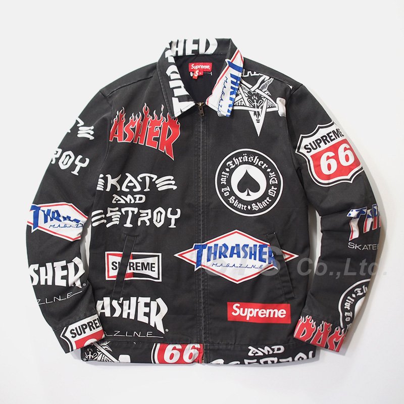 ビタミンカラーのハーモニー supreme thrasher ワークジャケット