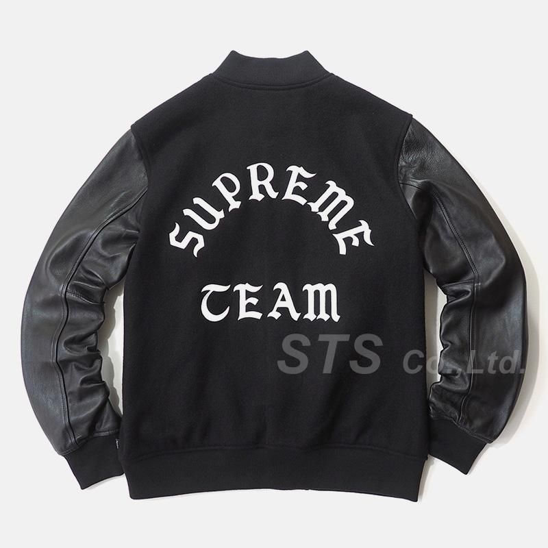 supreme 15aw wool varsity crew スタジャン S