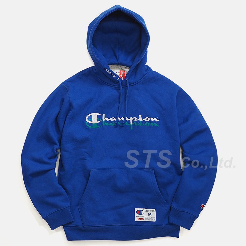 Supreme - Champion Script Hooded Sweatshirt - UG.SHAFT