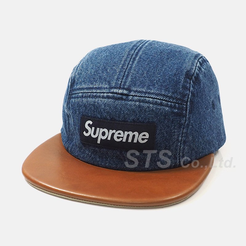 SupremeシュプリームDenim Leather Visor CampCap