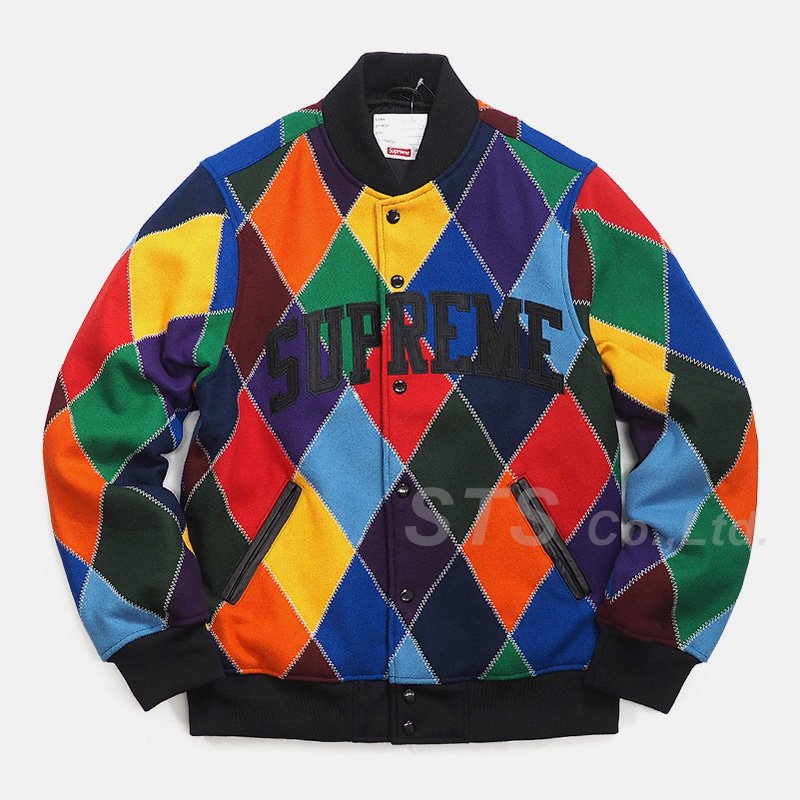 【Supreme】/ Harlequin Wool Varsity Jacket