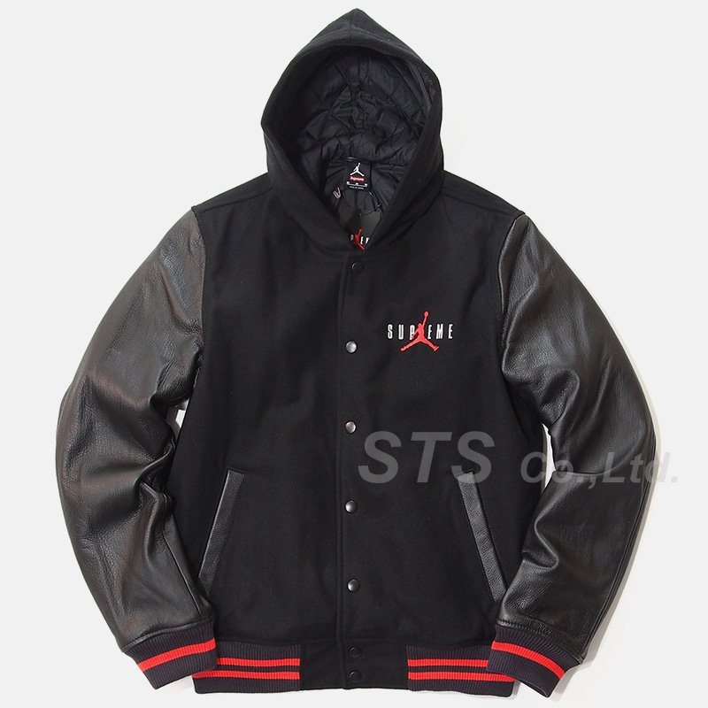 Supreme/Jordan Hooded Varsity Jacket - UG.SHAFT