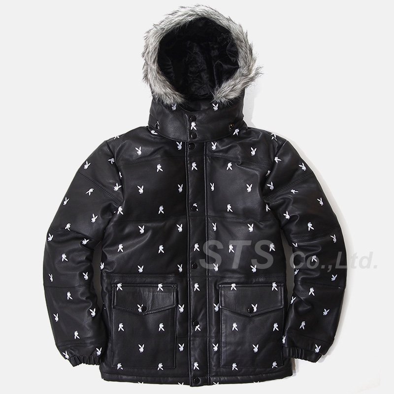 Supreme/Playboy Leather Puffy Jacket - UG.SHAFT