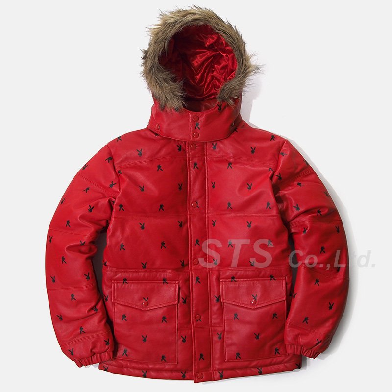 supreme playboy puffy down jacket red店舗購入