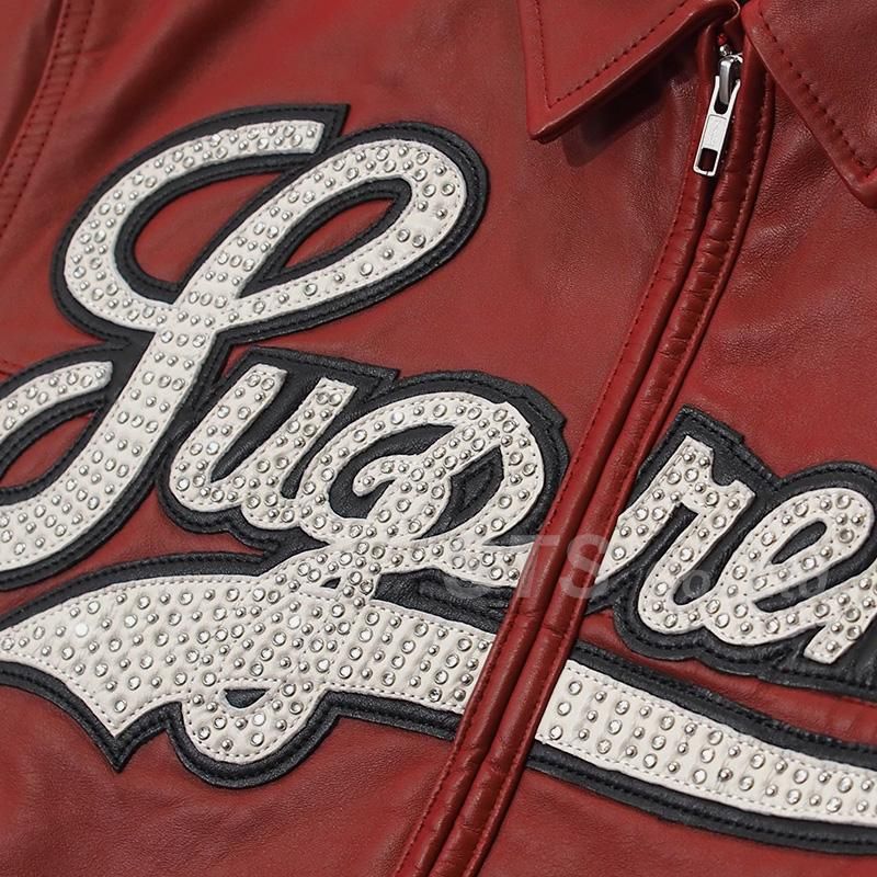 ジャケット・アウター 19SS supreme leather varsity jacket Supreme 2016 SUPREME UPTOWN STUDDED LEATHER VARSITY JACKET